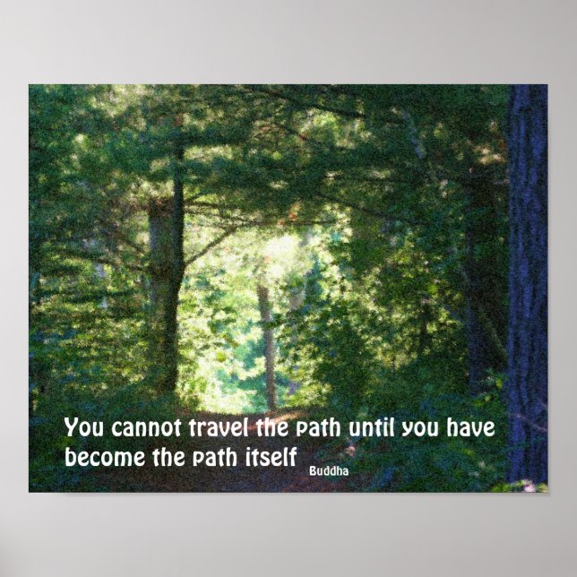 Poster Sur Le Chemin Bouddha Citation Inspirationnelle (Devant)