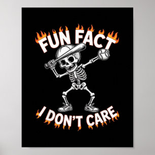 Poster (sur le dos) Dabbing Skeleton Fun Fact Je ne sais 