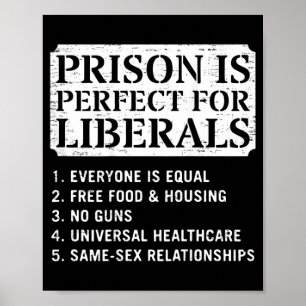 Poster Sur le dos Prison est parfait pour les libéraux An