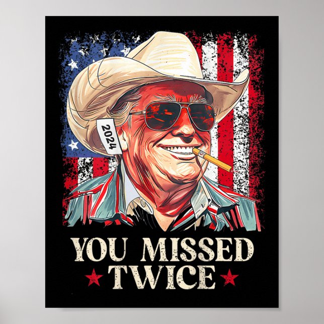 Poster (sur le dos) Vous avez manqué deux fois Western Co (Devant)