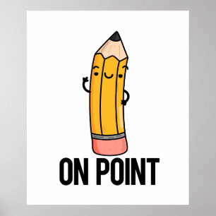 Poster Sur le jeu de crayon amusant Point