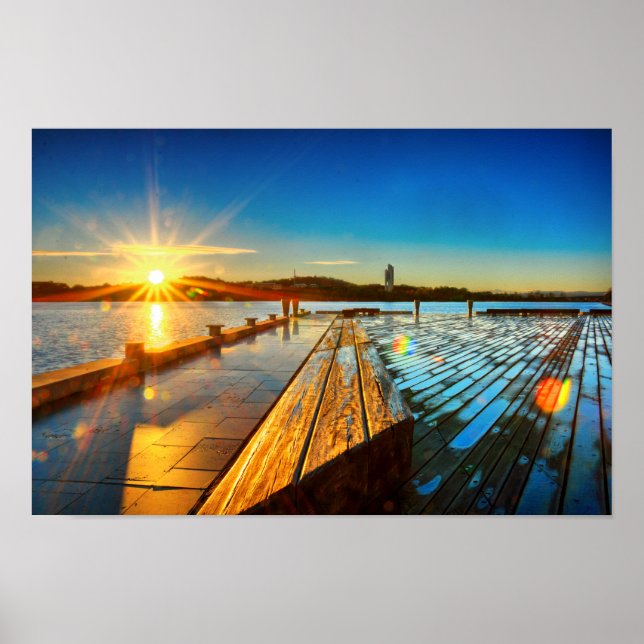 Poster sur le lac Sunrise (Devant)