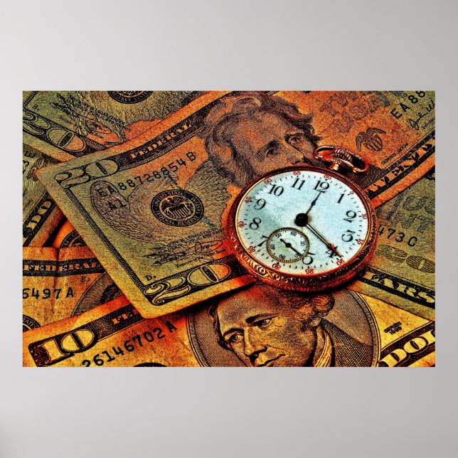 Poster sur le temps et l'argent (Devant)