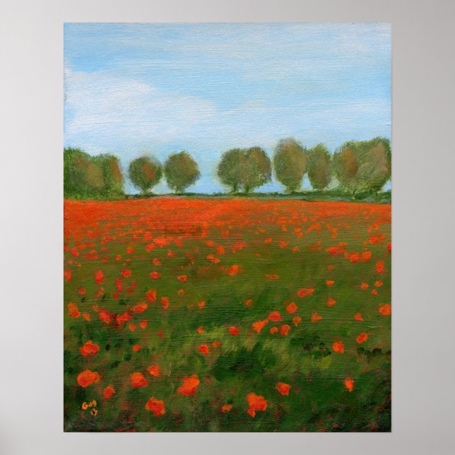 Poster sur le terrain de pavot (Devant)