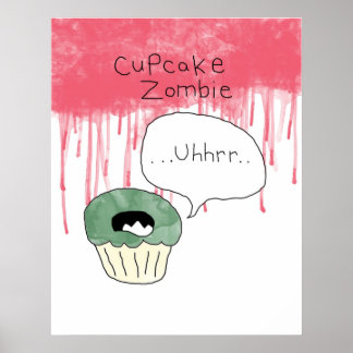 Poster sur le thème de Cupcake - 'Cupcake zombie'