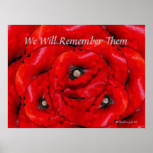 Poster sur le thème du Souvenir du pavot rouge
