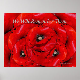 Poster sur le thème du Souvenir du pavot rouge