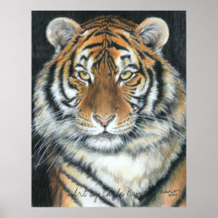 Poster sur le tigre, Art par Carla Kurt