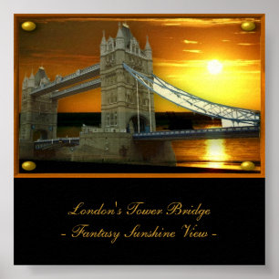 Poster sur le Tower Bridge de Londres en Imaginair