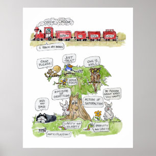 Poster sur les animaux de caricature