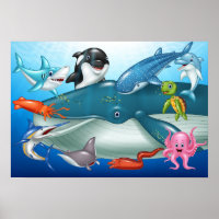 Poster sur les animaux de mer