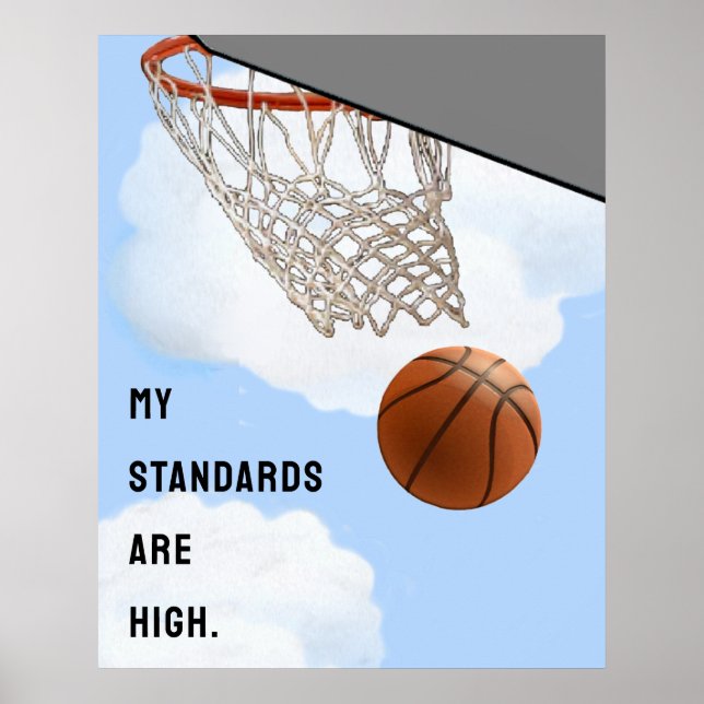 Poster sur les buts du basket-ball (Devant)