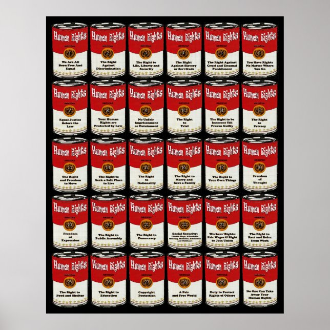 Poster sur les droits de l'homme (Devant)