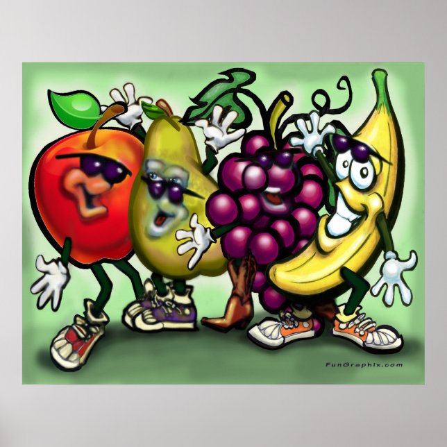 Poster sur les gangs de fruits (Devant)