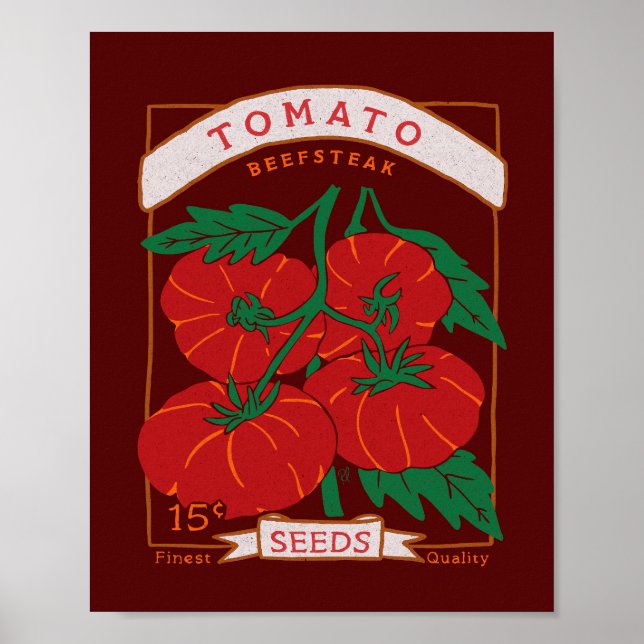 Poster sur les paquets de graines de tomate Beefst (Devant)
