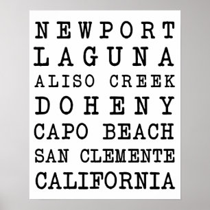 Poster sur les plages OC