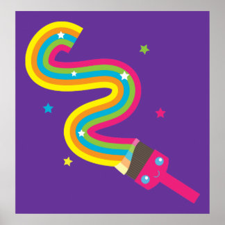 Poster sur l'impression de pinceau