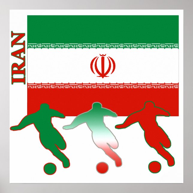 Poster sur l'Iran du football (Devant)