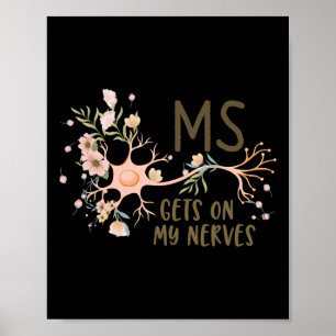 Poster Sur mes nerfs Sclérose en plaques Sensibilisation 