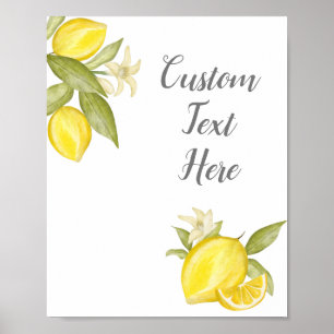 Poster sur mesure pour la décoration à thème citro
