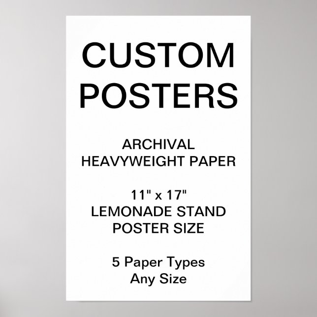 Poster sur papier d'archives personnalisé de 11 po (Devant)