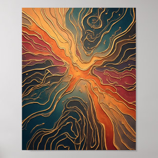 Poster sur papier de la valeur de la Terre Arc-en-