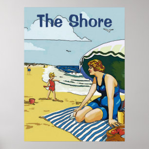 Poster Sur The Beach, modifiez le texte