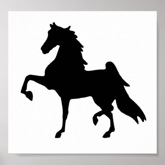 Poster Sur toile Saddlebred silhouette (Devant)
