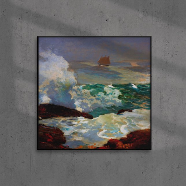 Poster Sur une Lee Shore Winslow Homer 1900 (Créateur téléchargé)