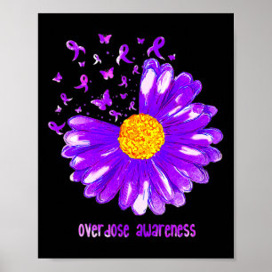 Poster Surdose de tournesol violet de papillon