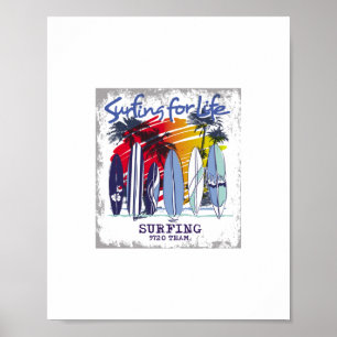 Poster surf à vie