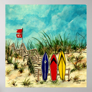 Poster surf art toile peinture imprimé sur toile