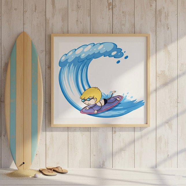 Poster Surf Boy (Créateur téléchargé)
