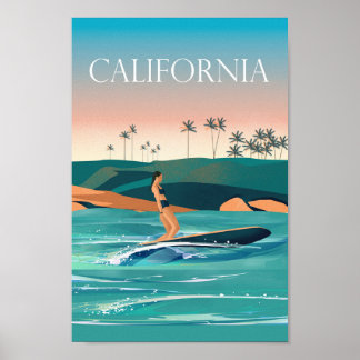 Poster Surf d'affiches de voyage en Californie