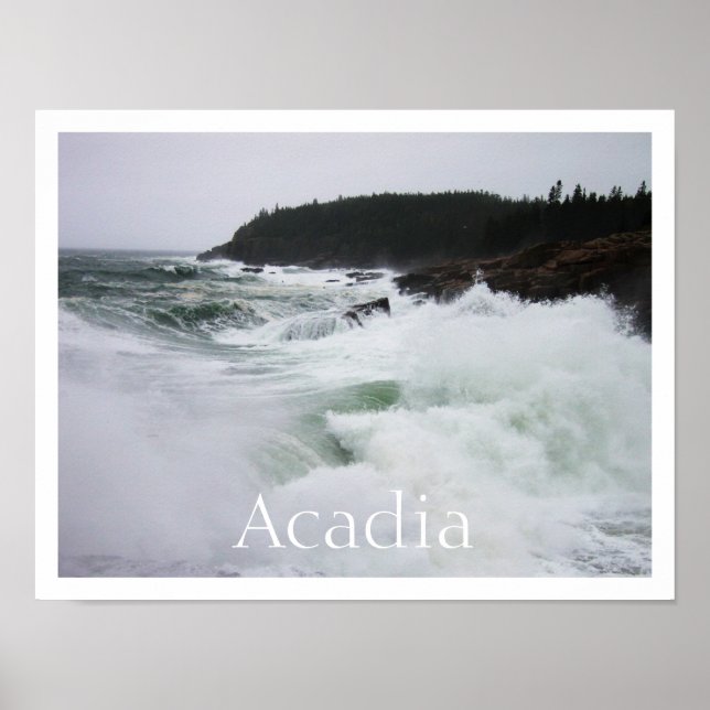 Poster Surf de crashage, Parc national de l'Acadie (Devant)