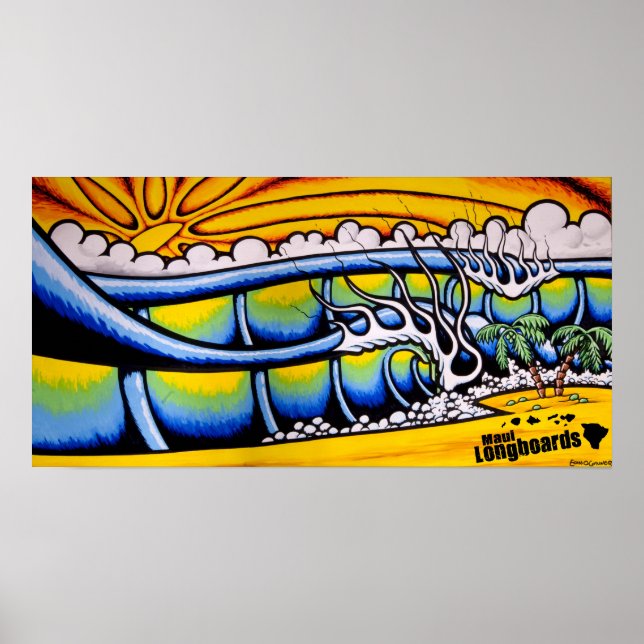 Poster Surf des îles (Devant)