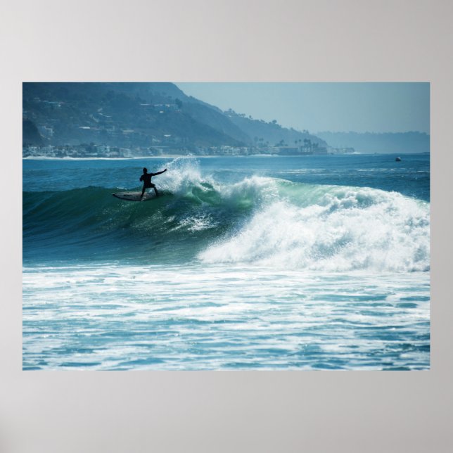 Poster Surf des vagues de Malibu (Devant)