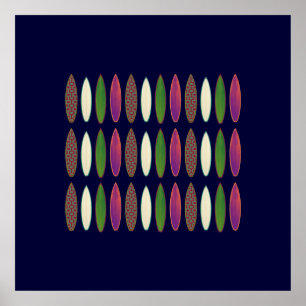 Poster surf planches murs