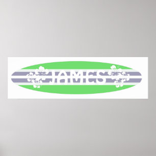 Poster Surf pour garçons personnalisable