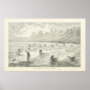 Poster Surf, Sandwich Islands