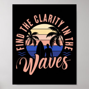 Poster Surf Surfiste Planche de surf Trouvez la clarté da