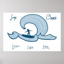 Surf - Vie, Vie Amour Bleu Surf Peinture