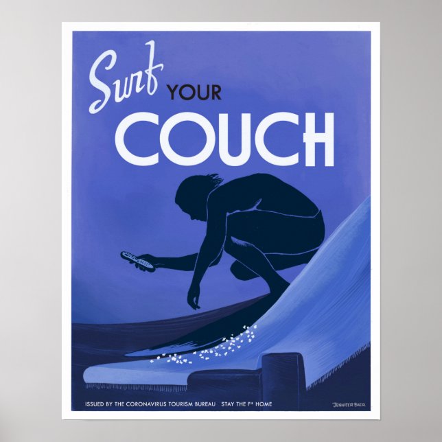 Poster surf votre canapé (Devant)
