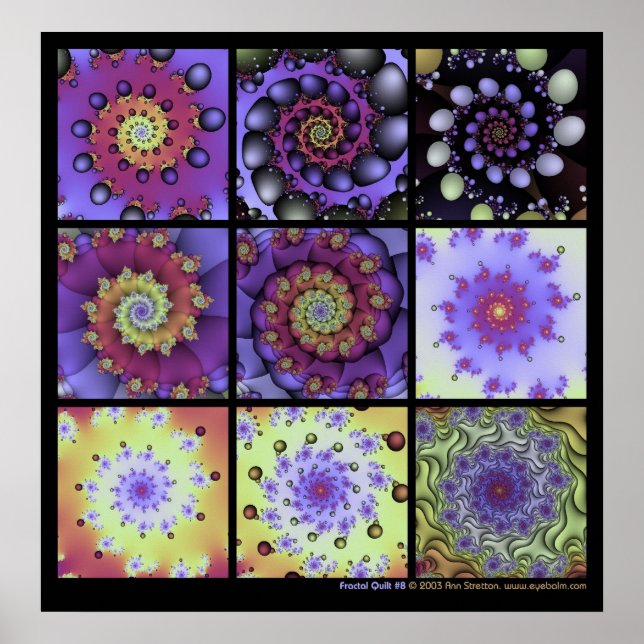 Poster Surface composée fractale #8 (Devant)