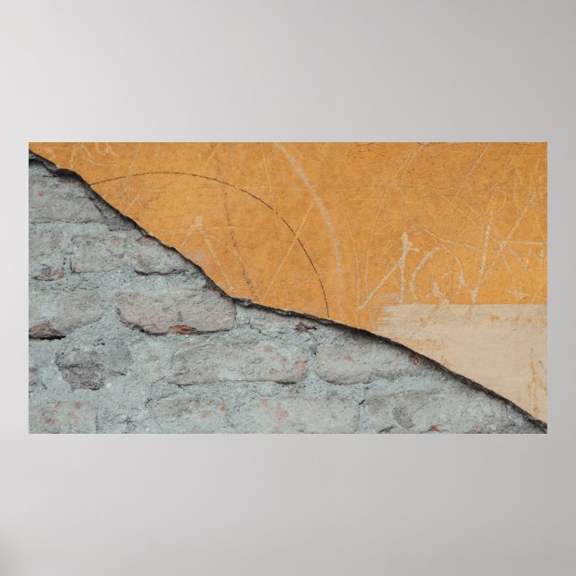 Poster Surface de béton gris (Devant)