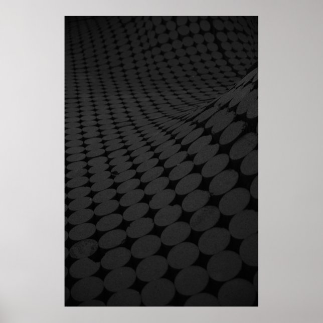 Poster Surface pointillée noire et grise (Devant)