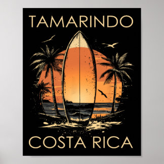 Poster Surfboarder Tamarindo Costa Rica Beach Surfing Sur