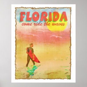 Poster Surfer de Floride