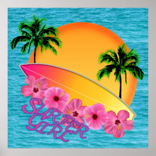 Poster Surfer Girl