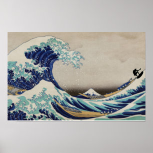 Poster Surfer sur la Grande Vague